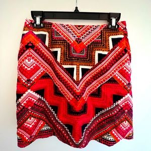 Merona patterned mini skirt, size 6